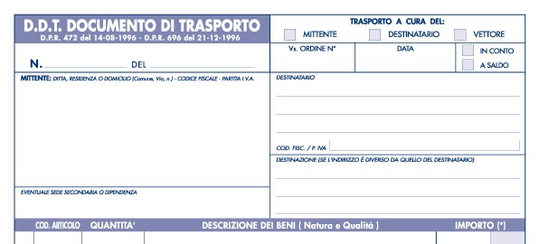 Documenti di trasporto