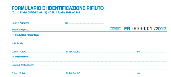 Il Formulario Rifiuti - Amministrazione Aziendale